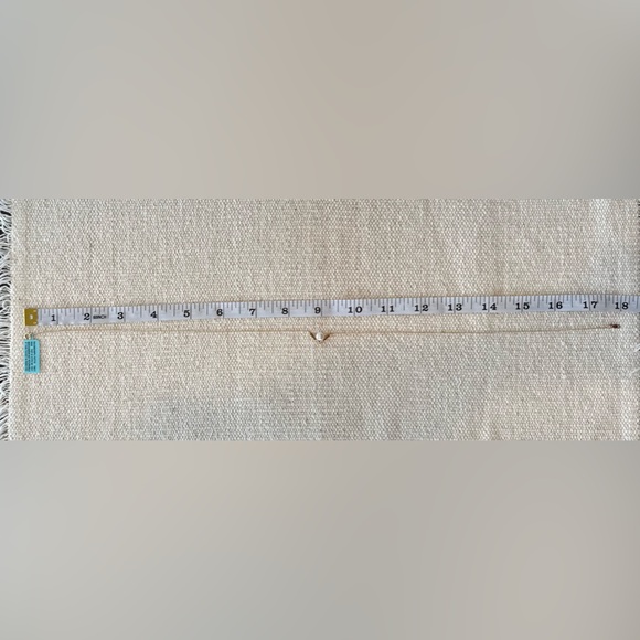 NWT Freshwater Pearl and 1/10 ct t.w White Topaz Necklace 10k Yellow Gold 18 in - Picture 6 of 11